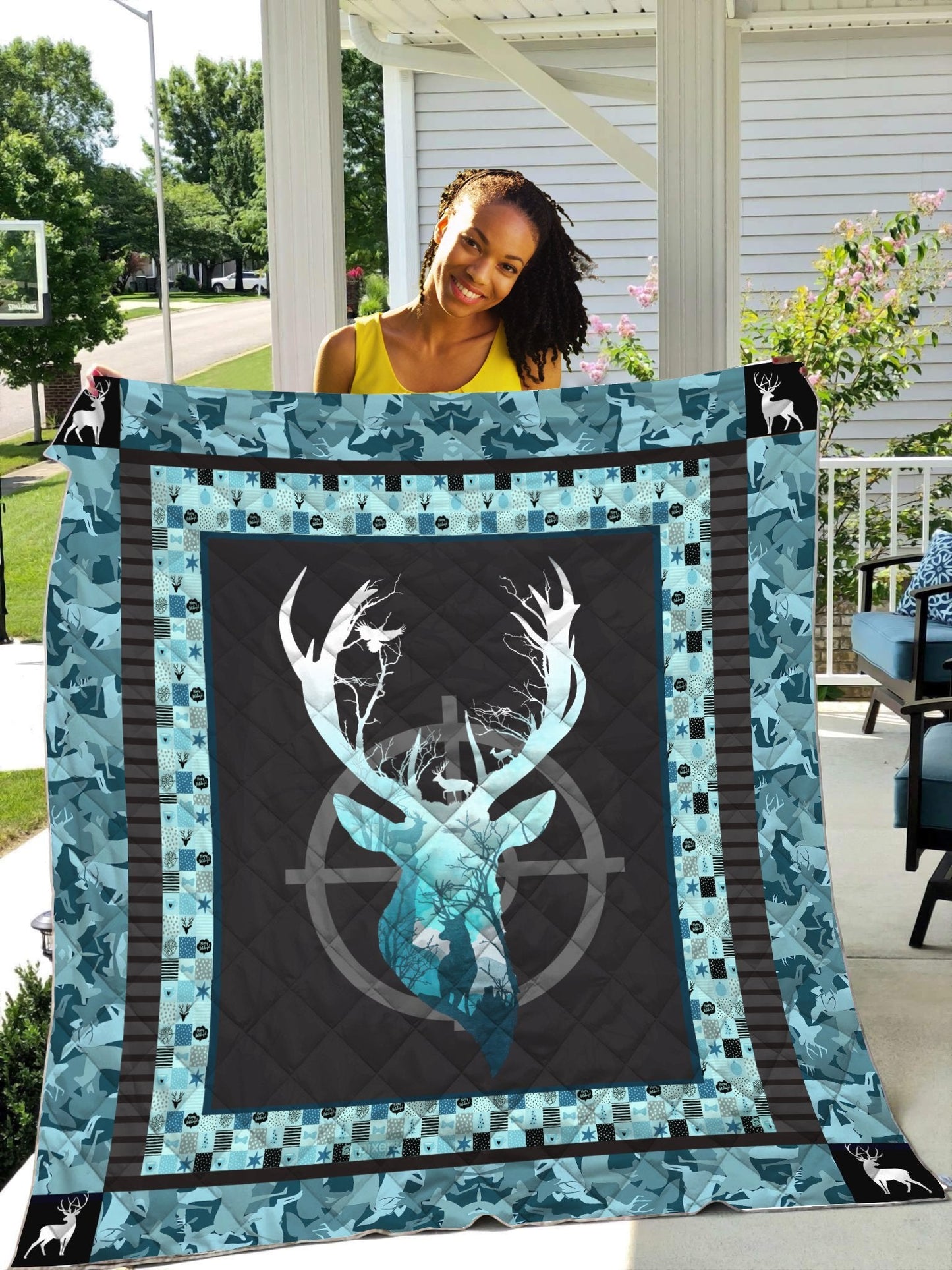 Deer Hunting 3D Quilt HHT08082006-LAM
