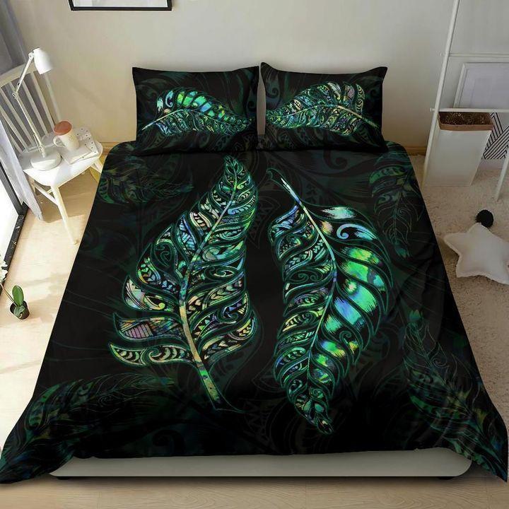 New Zealand Silver Fern Couple Paua Shell 3D All Over Printed Bedding Set