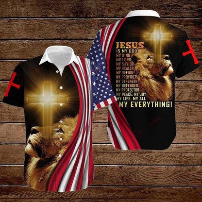 Jesus Is My Everything American Flag 3D All Over Printed Shirts For Men and Women TA07272001S1