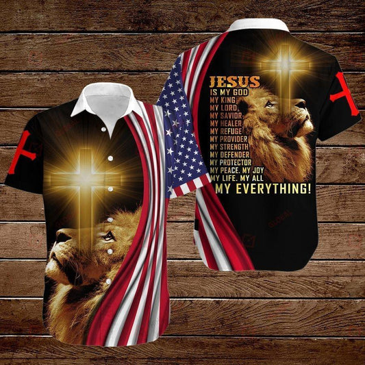 Jesus Is My Everything American Flag 3D All Over Printed Shirts For Men and Women TA07272001S1