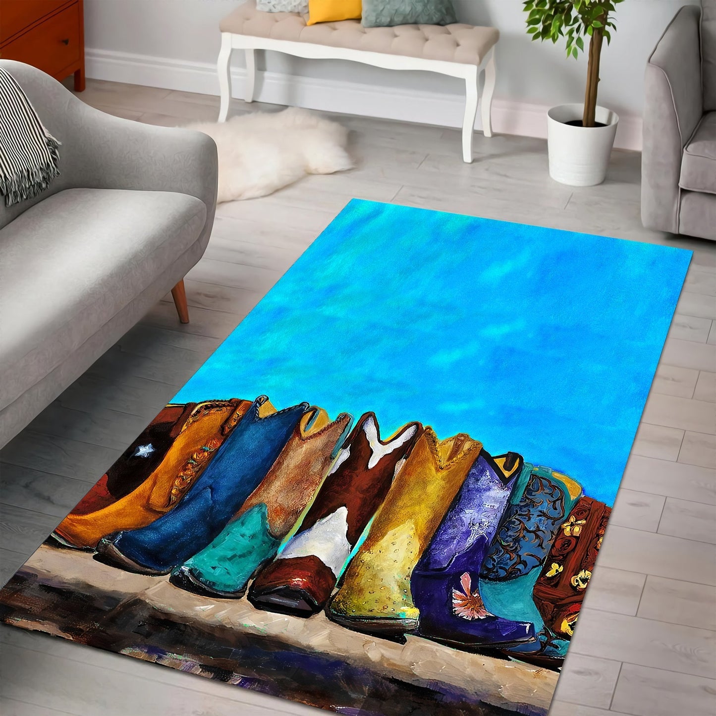 Cowboy Shoes Combo Rug