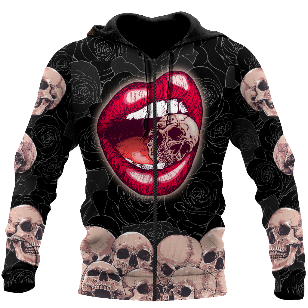 Sexy Lip Love Skull 3D all over for man and women QB05122002 - Amaze Style™-Apparel