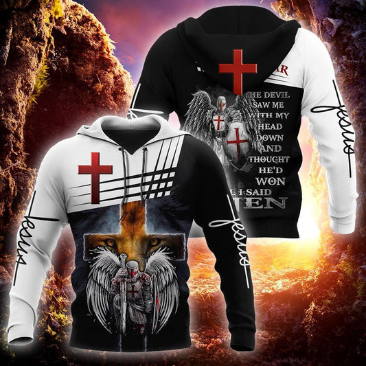 Knight of Christ Jesus 3D All Over Printed Shirts For Men and Women AM220402 - Amaze Style™-Apparel