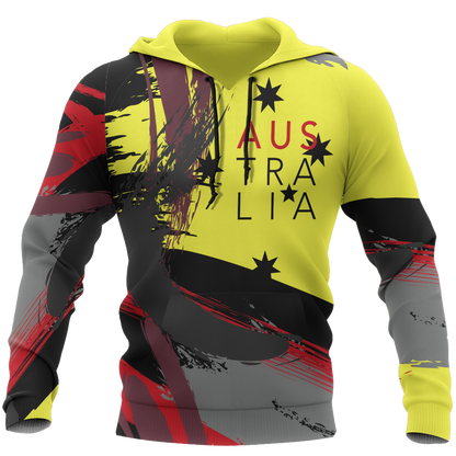 Australia Brush Athletic Style Aboriginal Colors Pullover Hoodie PL - Amaze Style™-Apparel