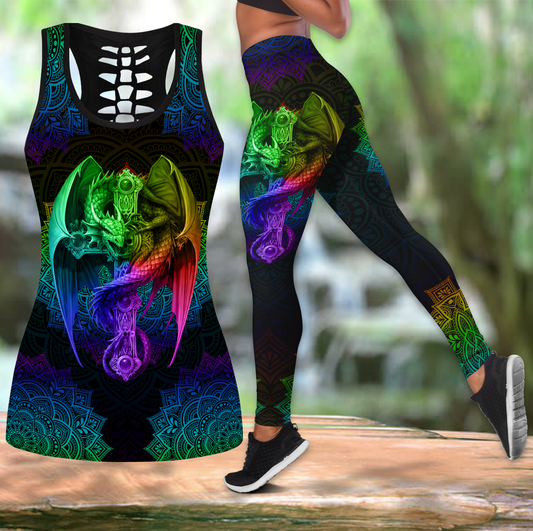 Mandala Dragon Combo Legging + Tank Top TA0820203