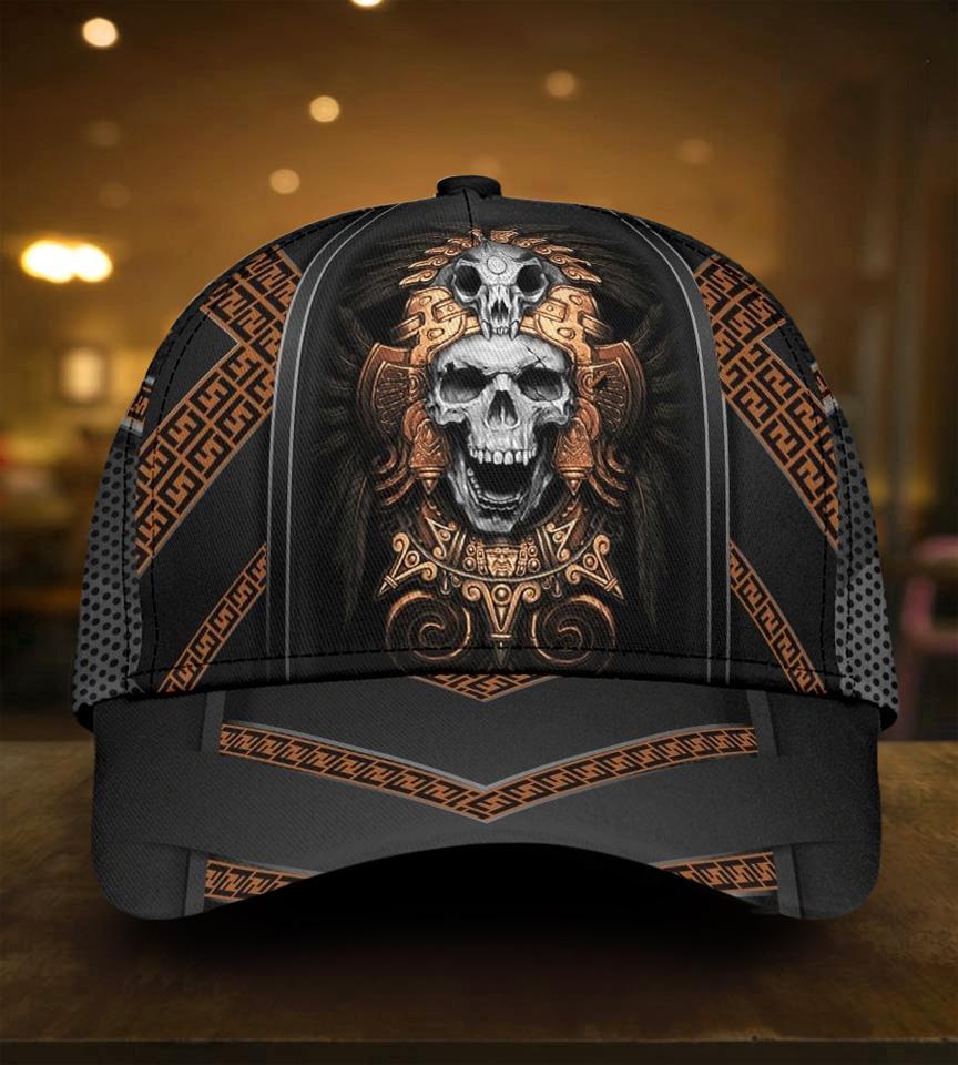 Skull Ancient Greek Pattern Classic cap 07032101.CTA