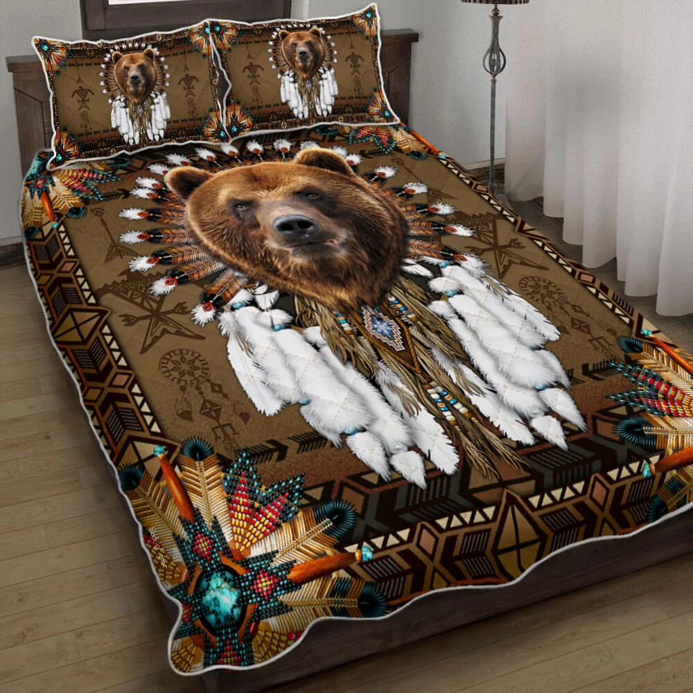 Native American Bear Spirit Bedding Set