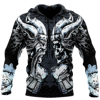 Love beer skull & viking 3D all over printed for man and women