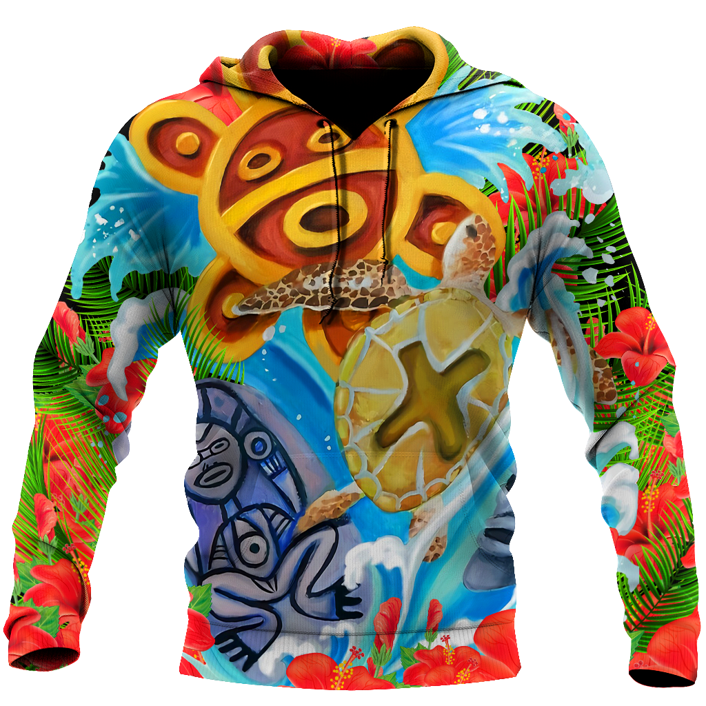 Puerto Rico Summer Sol Taino Shirt QB06232001-Apparel-TQH-Hoodie-S-Vibe Cosy™
