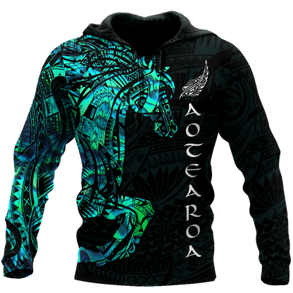 Horse Aotearoa Maori Manaia 3D Unisex Hoodie