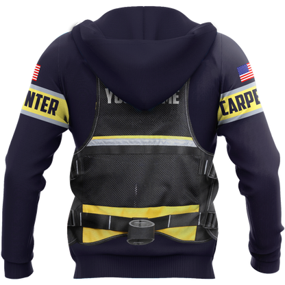Personalized Name American Carpenter 3D Unisex Shirts