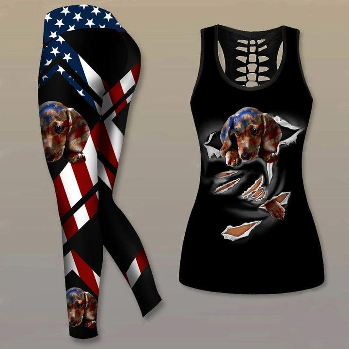 Dachshund dog Combo Tank + Legging TA032021 - Amaze Style™-Apparel