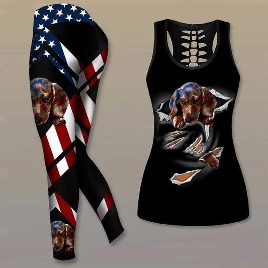 Dachshund dog Combo Tank + Legging TA032021 - Amaze Style™-Apparel