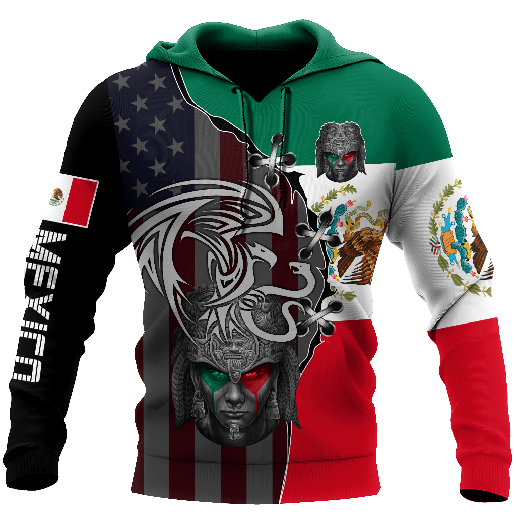 Mexico Aztec & Coat Of Arms 3D All Over Printed Hoodie Shirt Limited by SUN QB06232007