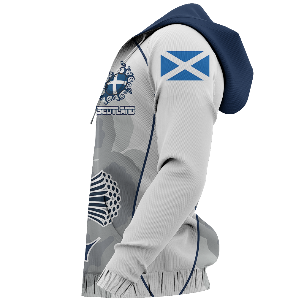 Scottish Thistle Pullover Hoodie Rugby Style NNK 1525 - Amaze Style™-Apparel