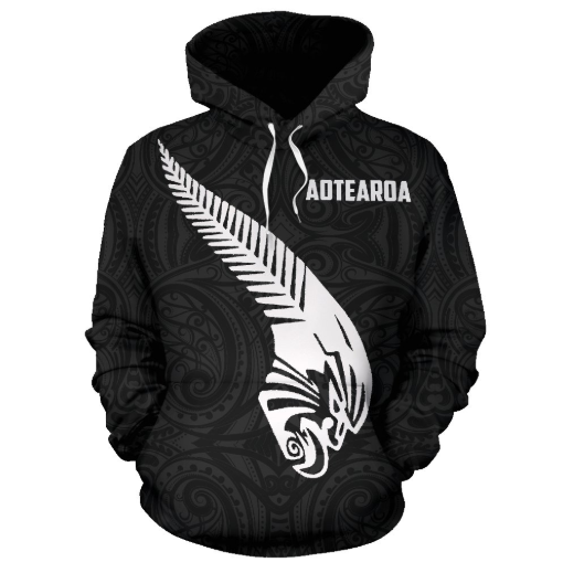 NZ Fern Hoodie Pattern Maori TH5 - Amaze Style™-Apparel