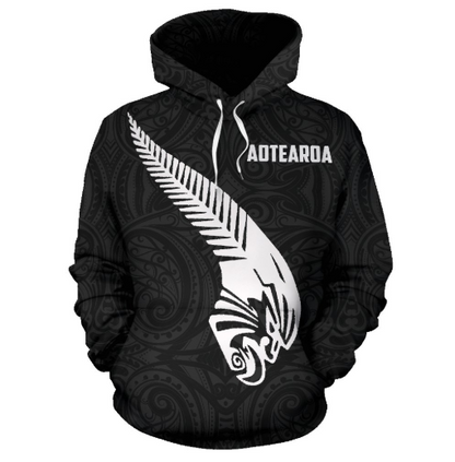 NZ Fern Hoodie Pattern Maori TH5 - Amaze Style™-Apparel