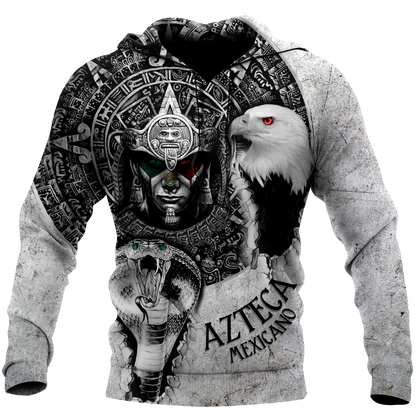 Mexican Aztec Warrior 3D All Over Printed Hoodie Shirt  by SUN QB06302006