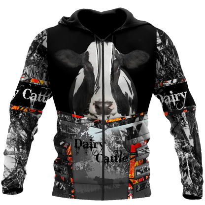 Love Dairy Cattle 3D All Over Printed Shirts For Men And Woman