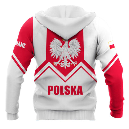 Personalized Polska 3D All Over Printed Unisex Hoodie