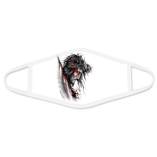 Jesus Face Mask White TQH