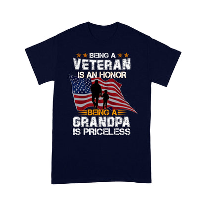 Being Papa Is Priceless-US Veteran Standard T-shirt TA