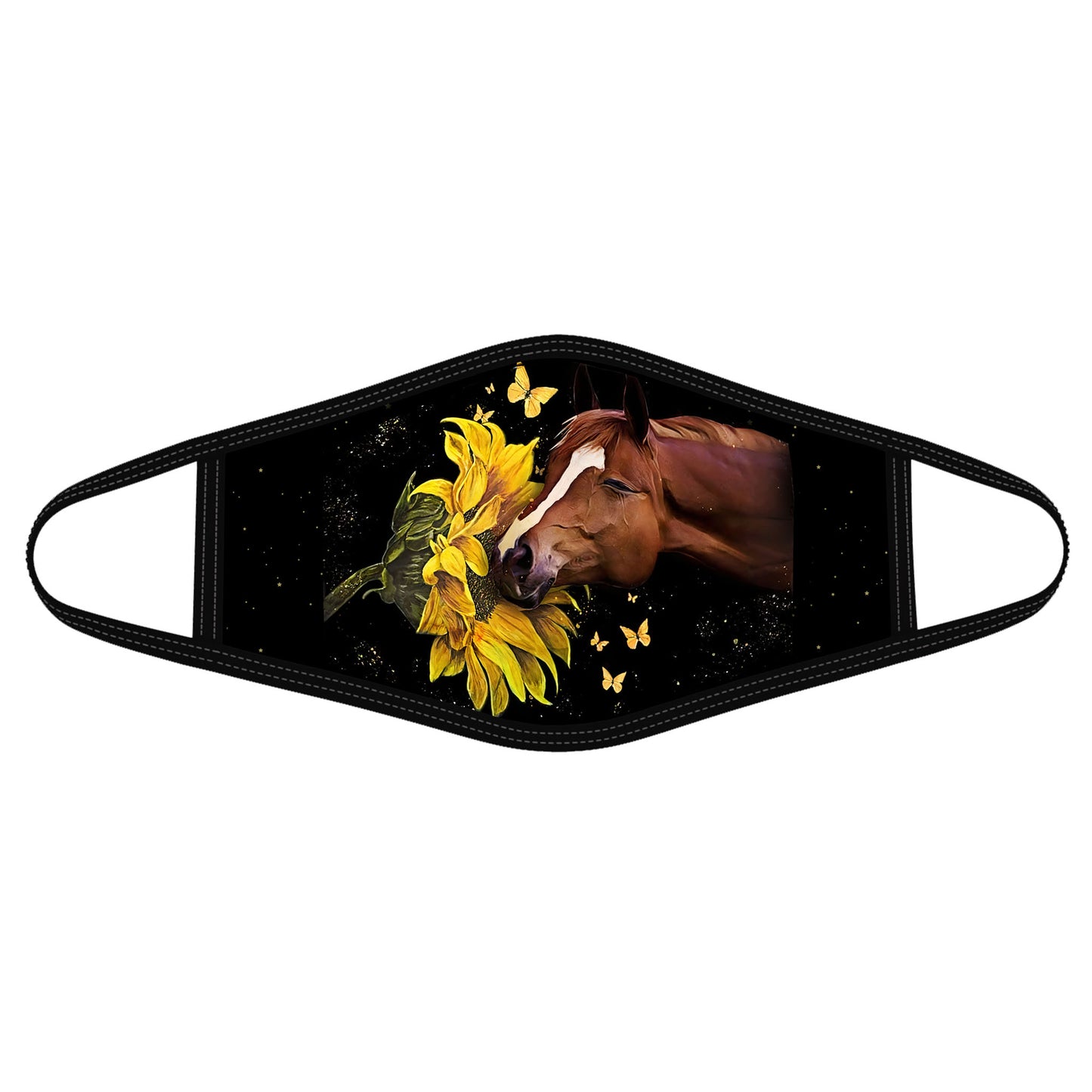 Horse and Sunflower Face Mask DL