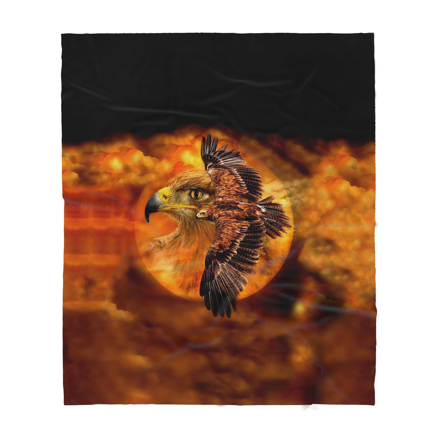 Eagle Native American Pattern Sherpa Blanket
