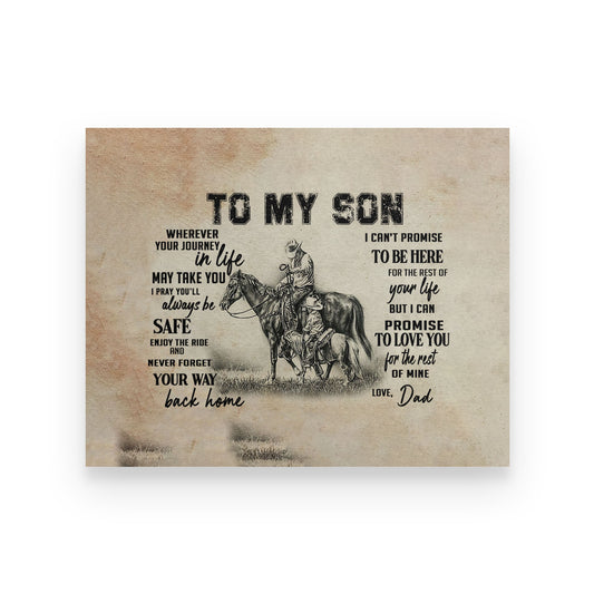 Family Canvas-To My Son Hunting TA