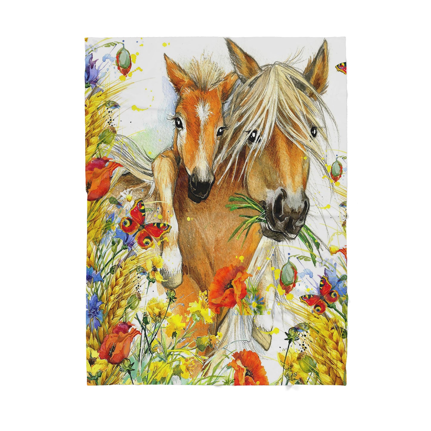 Custom Blanket Horse Sherpa Blanket TA