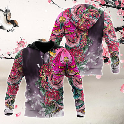 Japan Mask 3D All Over Printed Unisex Shirt