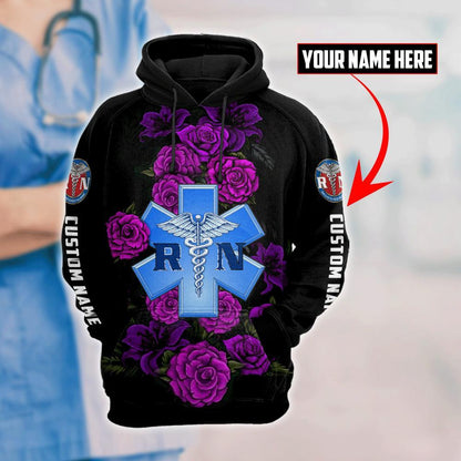 Premium Nurse Personalized Name 3D All Over Printed Unisex Shirts