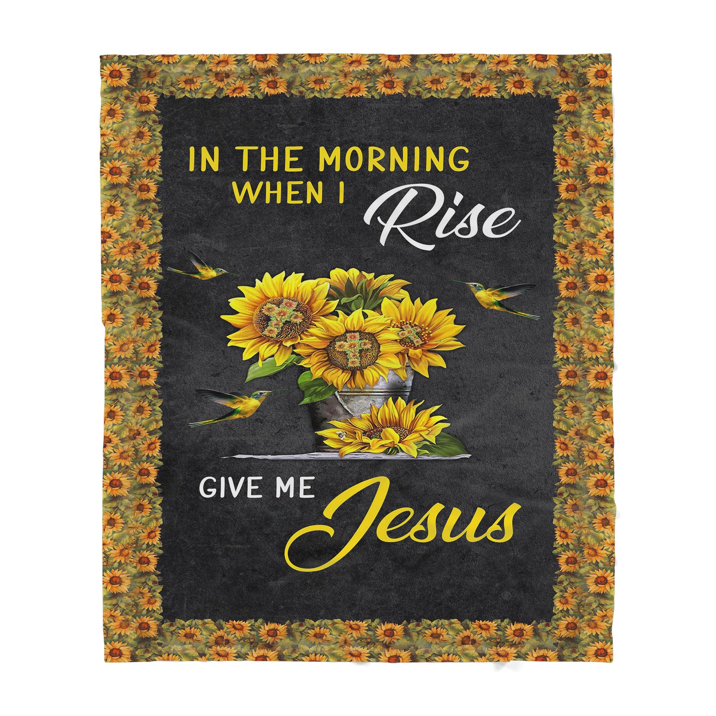 Jesus Sunflower Sharpa Blanket TA