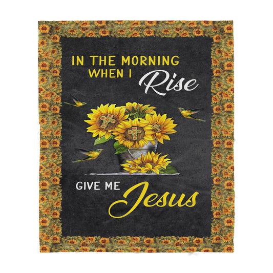 Jesus Sunflower Sharpa Blanket TA