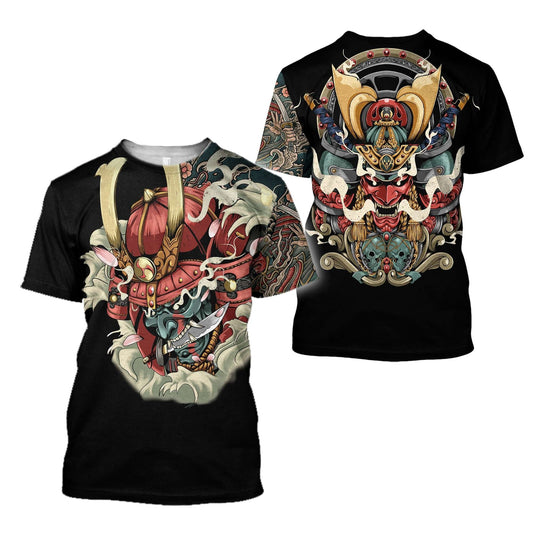 Samurai Tattoo 3D All Over Printed Unisex Shirts