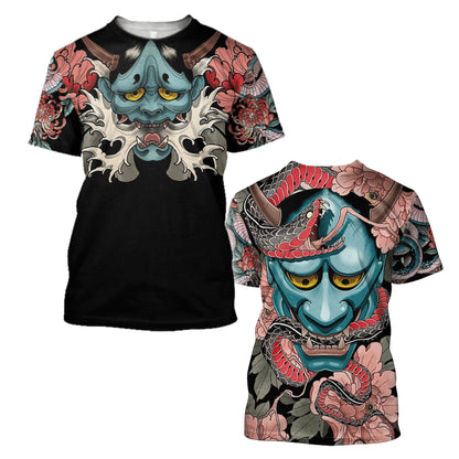 Japan Mask 3D All Over Printed Unisex Shirts