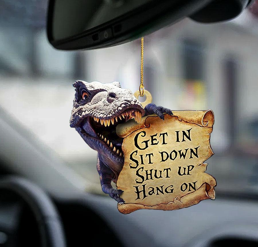Dinosaur Get In Dinosaur Lover Two Sided Ornament