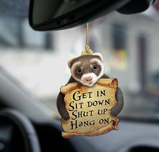 Ferret Get In Ferret Lover Two Sided Ornament