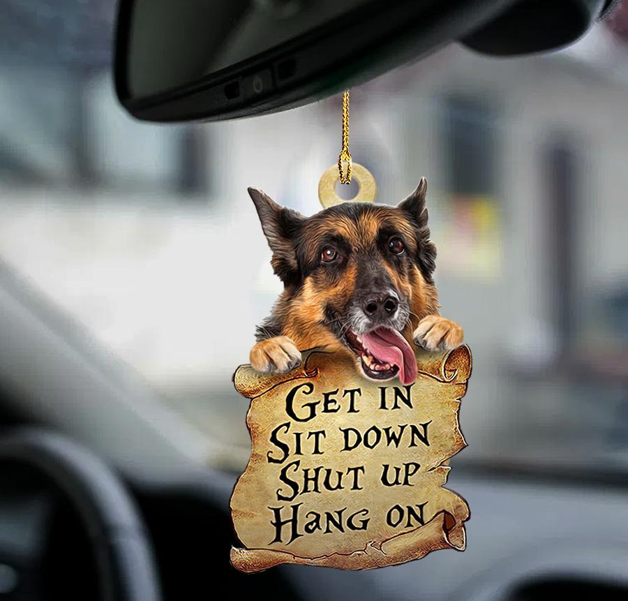 German Shepherd Get In Dog Moms Two Sided Ornament