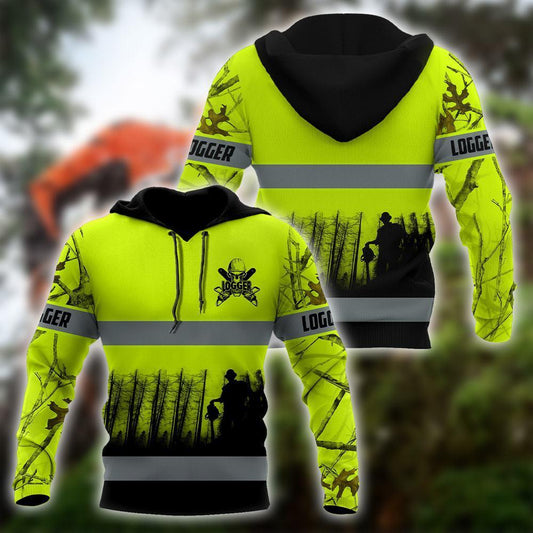 Logger Daily Work 3D Hoodie, shirt and fleece hoodie version 2 - Amaze Style™-Apparel