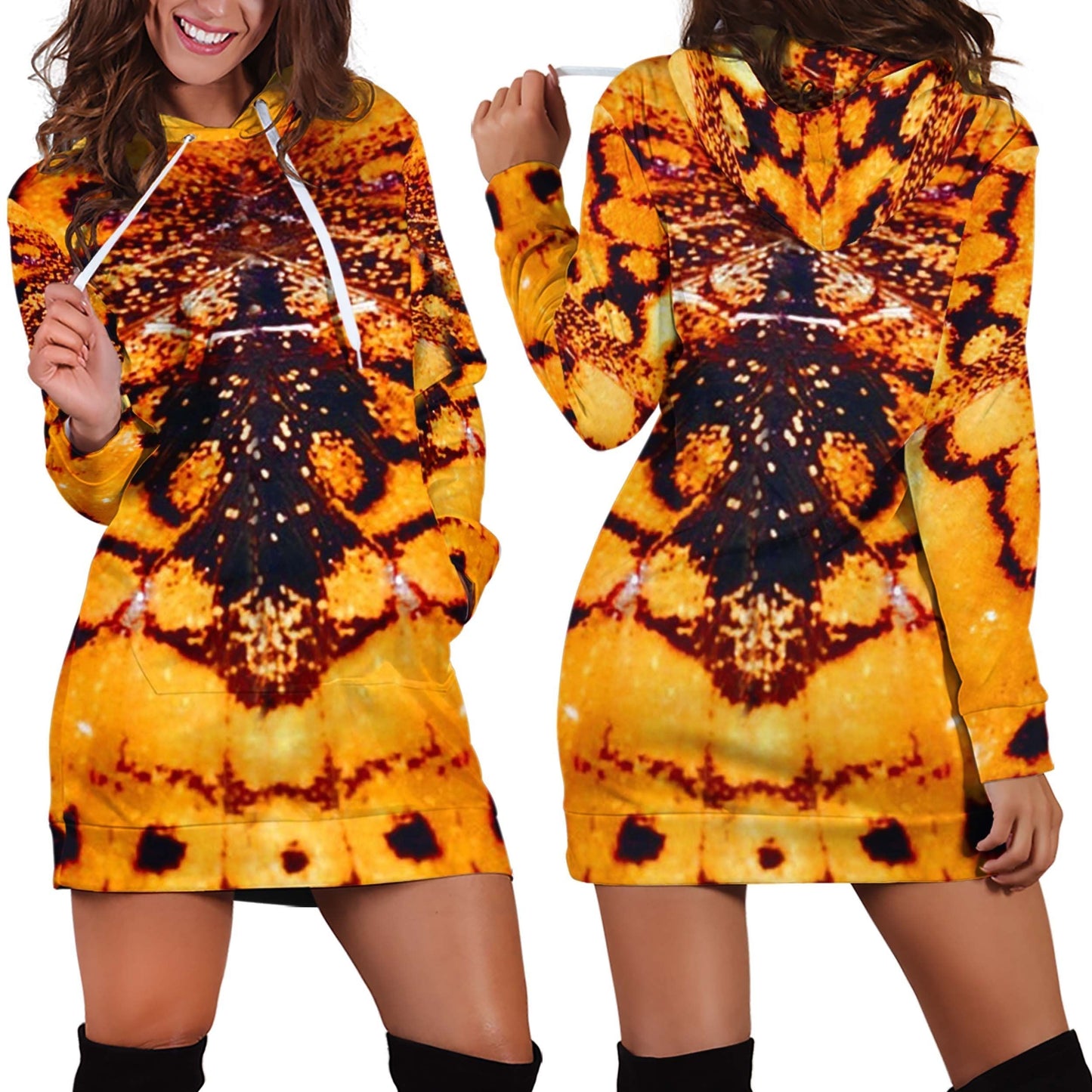 3D All Over Butterfly Hoodie Dress Blanket - Amaze Style™-Apparel