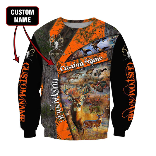 Hunting Deer Customize Name Unisex Shirts