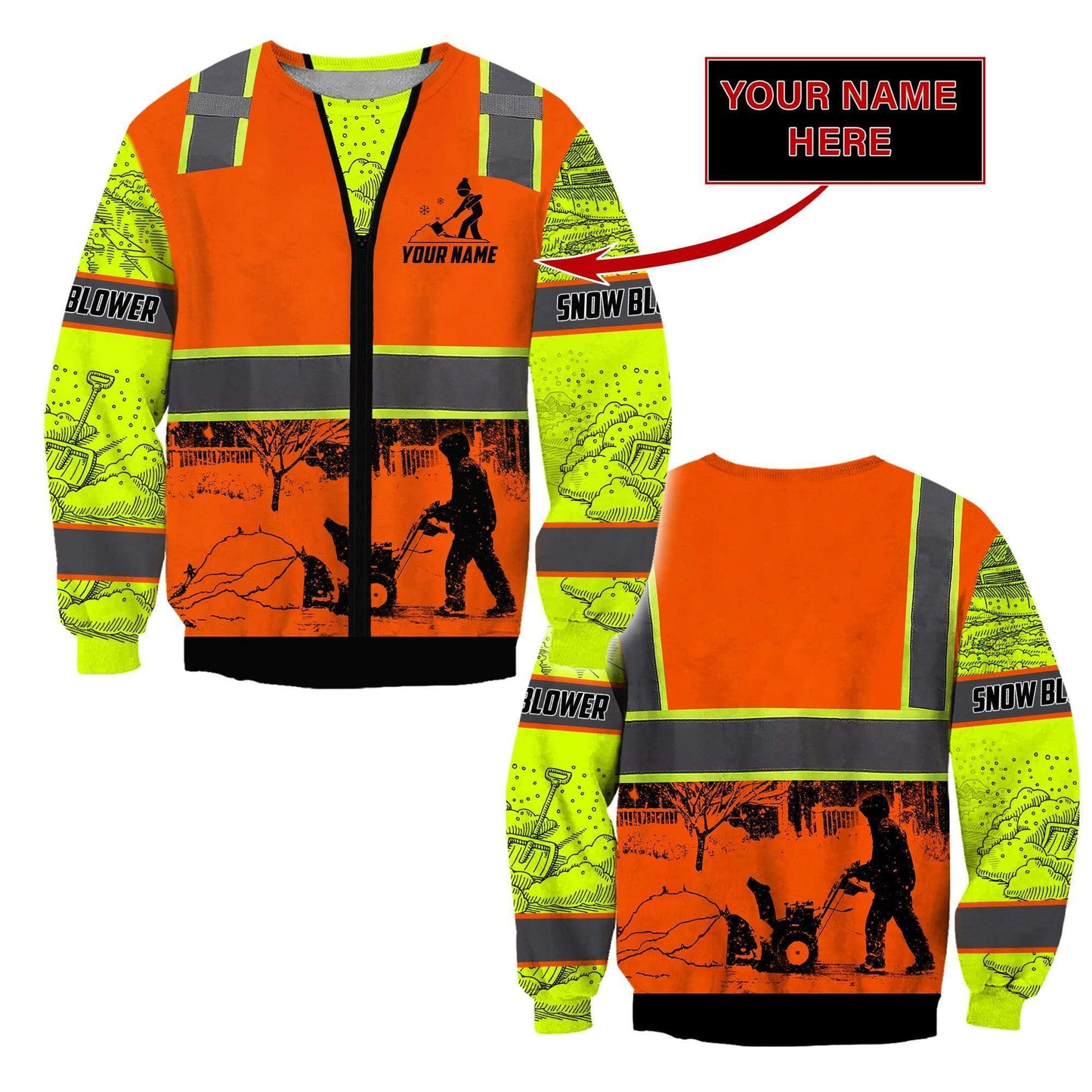 Snow Blower Man Custom 3D All Over Printed Unisex Shirts