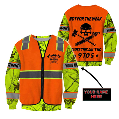 3D Chainsaw Logger Custom Name Unisex Shirts