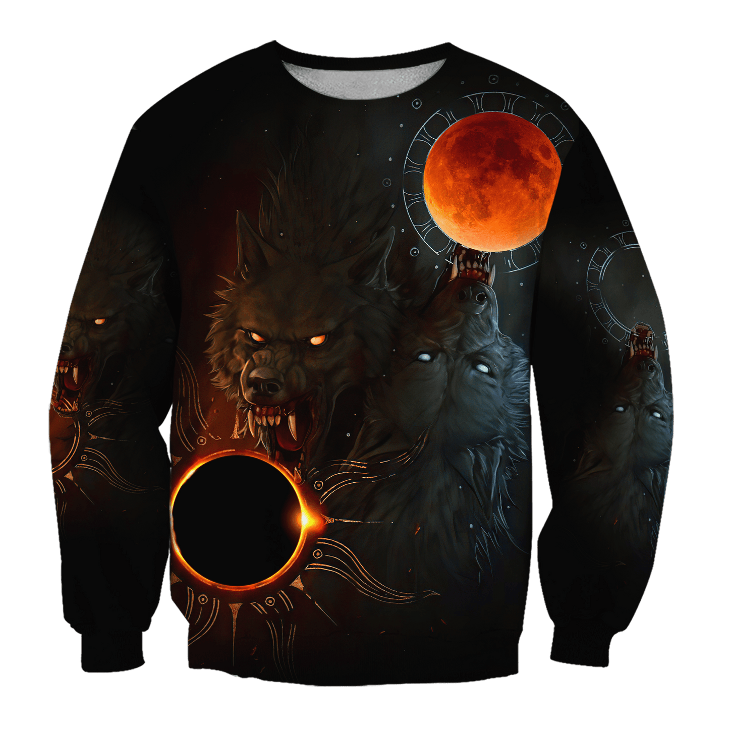 Unisex All Over Printed Wolf And Sun Shirts MEI
