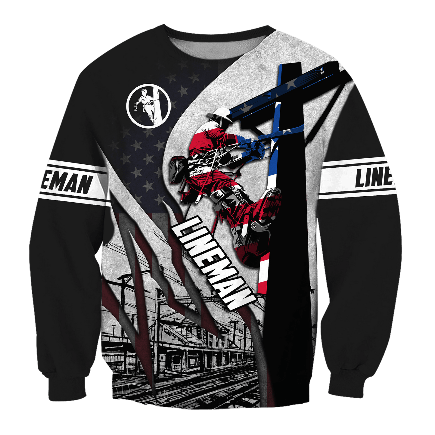 Premium Unisex All Over Printed American Lineman Shirts MEI