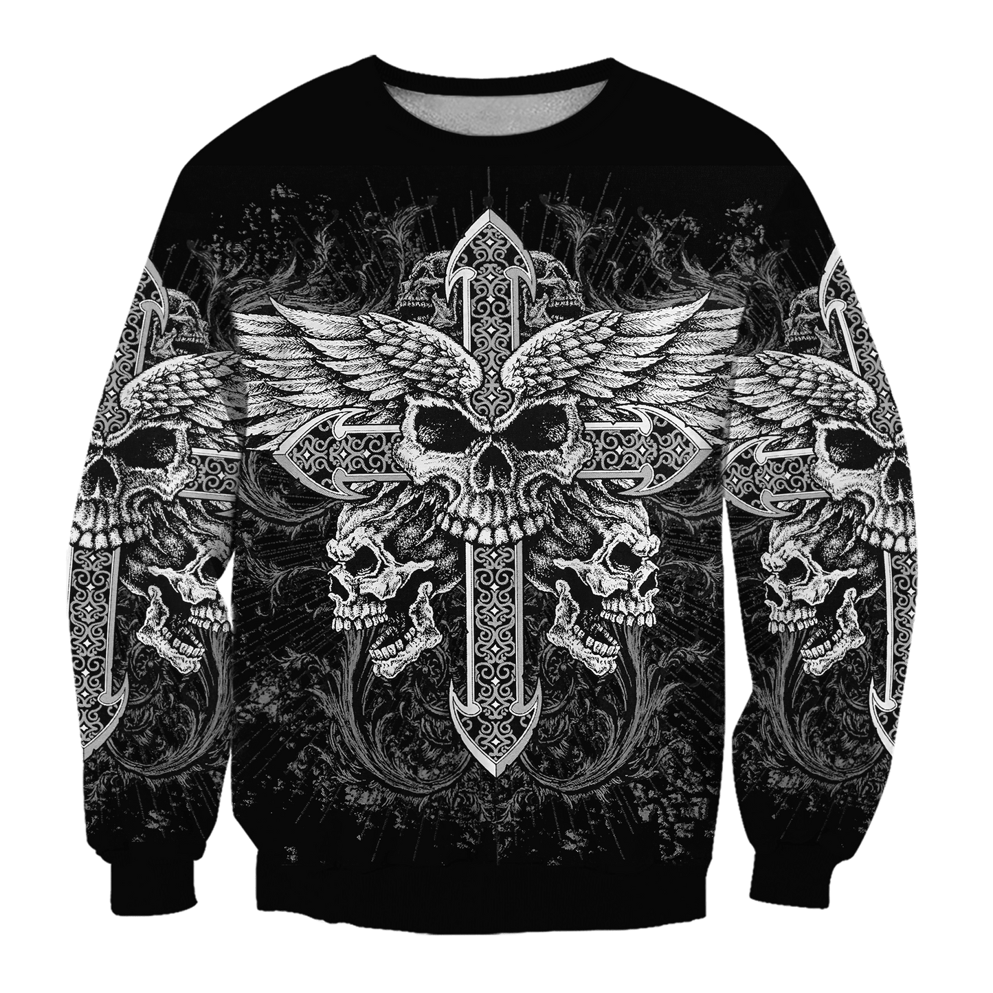 Cross Skull Tattoo Hoodie 3D All Over Printed Shirts AM092040-LAM