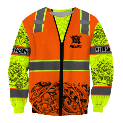 Mechanic 3D All Over Printed Hoodie For Men and Women TN