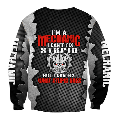 Mechanic 3D All Over Printed Hoodie For Men and Women TN