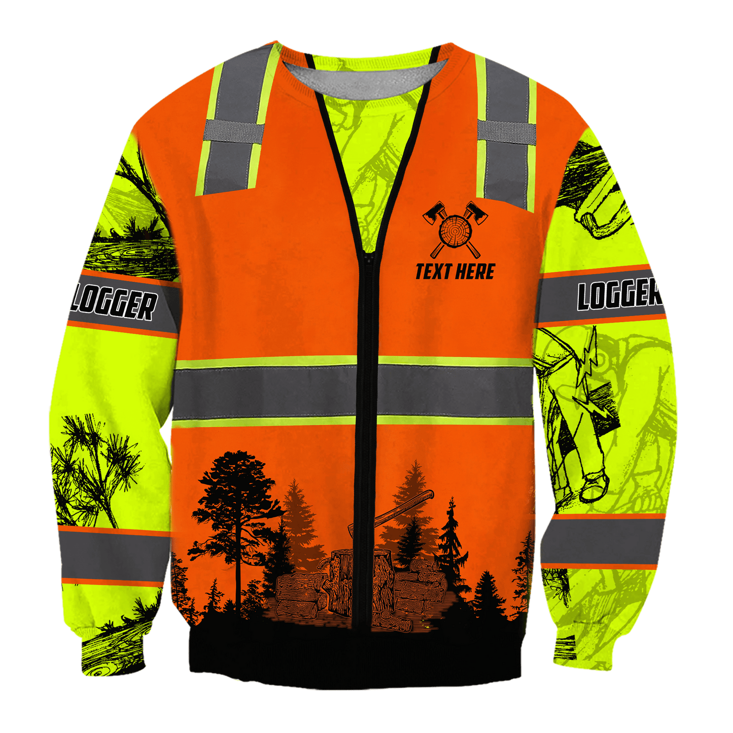 CUSTOMIZE LOGGER SAFETY 3D PRINTED SHIRTS - Amaze Style™-Apparel